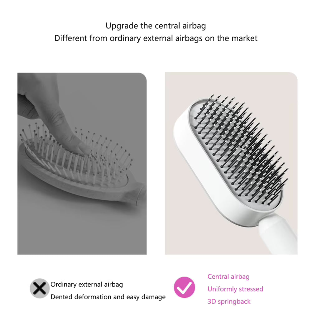 Womens Self Cleaning Airbag Hair Brush Comb