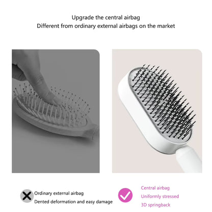 Womens Self Cleaning Airbag Hair Brush Comb
