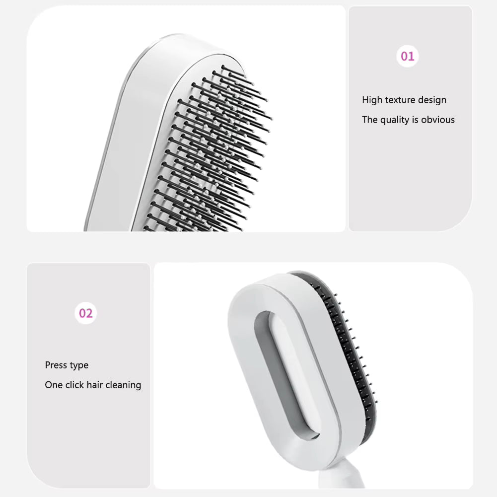 Womens Self Cleaning Airbag Hair Brush Comb