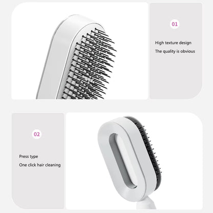 Womens Self Cleaning Airbag Hair Brush Comb