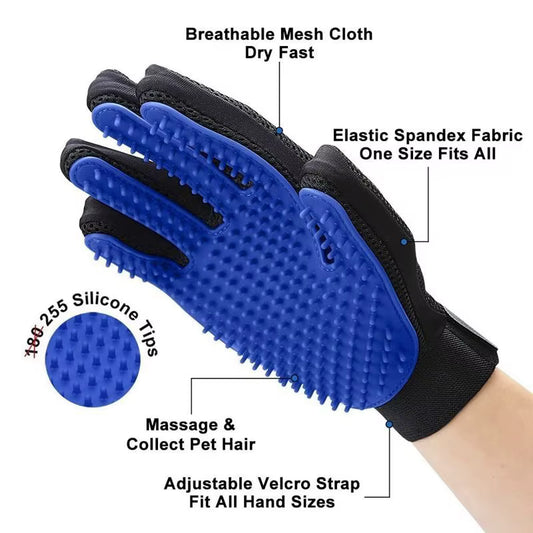 Pet Deshedding Glove Silicone Pet Hair Remover for Dog and Cat